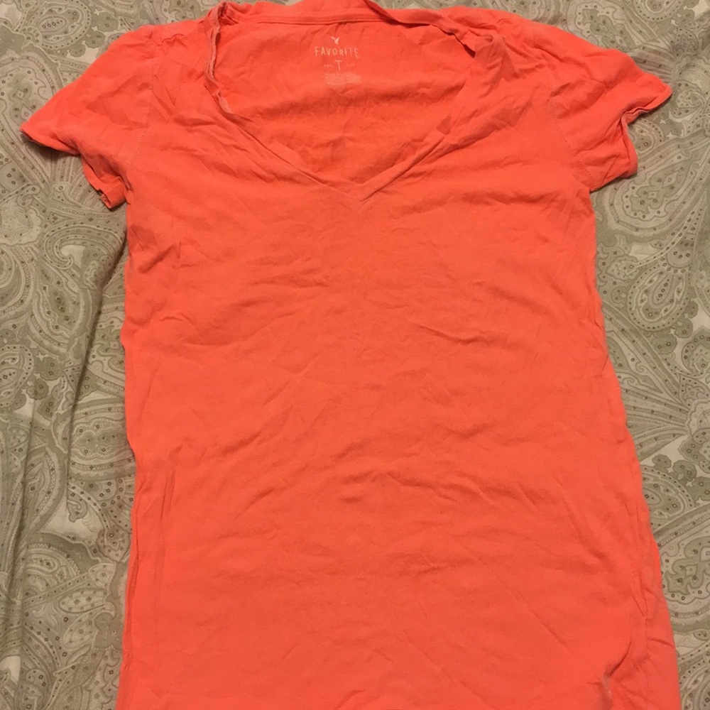 Neon coral tee